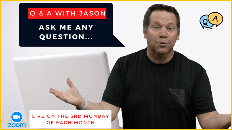 Monthly live Q&A with Jason